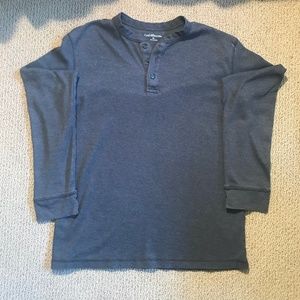 Croft & Barrow Heather Grey Button Henley